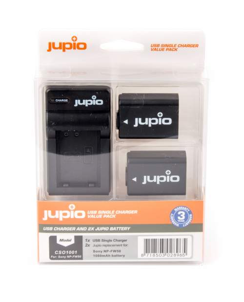 Jupio 2x NP-FW50 - 1080 mAh + USB nabíječka CSO1001