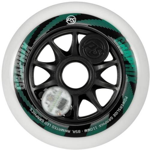 Powerslide Graphix White (1ks), 85A, 110, pravá