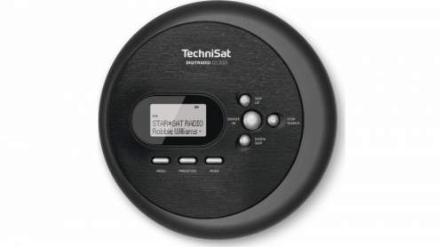 TechniSat Přenosný CD přehrávač Discman DIGITRADIO CD 2GO, MP3, černá