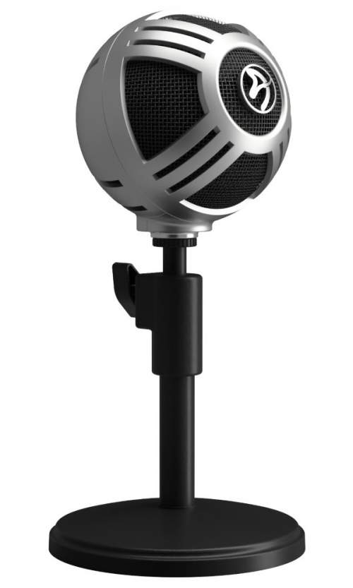 Arozzi Sfera Pro stolní mikrofon, stříbrný