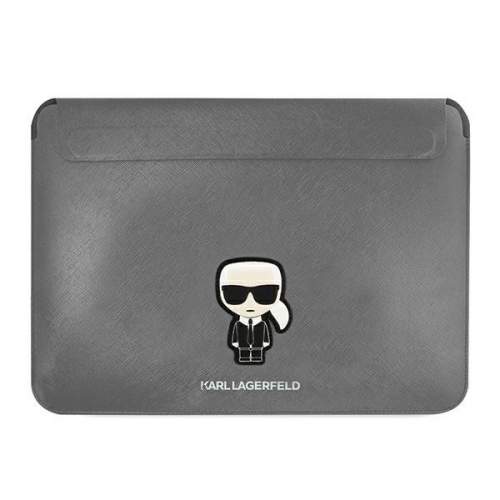 Karl Lagerfeld  Saffiano Ikonik Sleeve 13" / 14" stříbrný