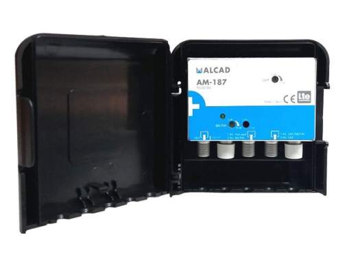 ALCAD Anténní zesilovač  AM-187, 1x FM/VHF, 1x UHF, 32dB, 1 výstup