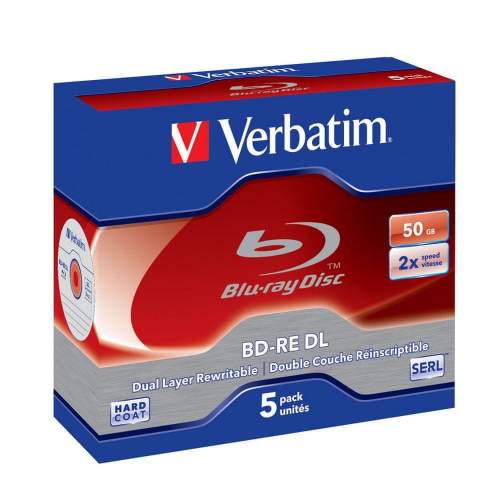 VERBATIM BD-RE DL(5-Pack)Jewel/2x/50GB