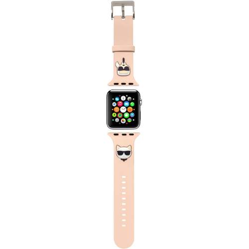 Karl Lagerfeld Karl and Choupette Řemínek pro Apple Watch 42/44mm Pink