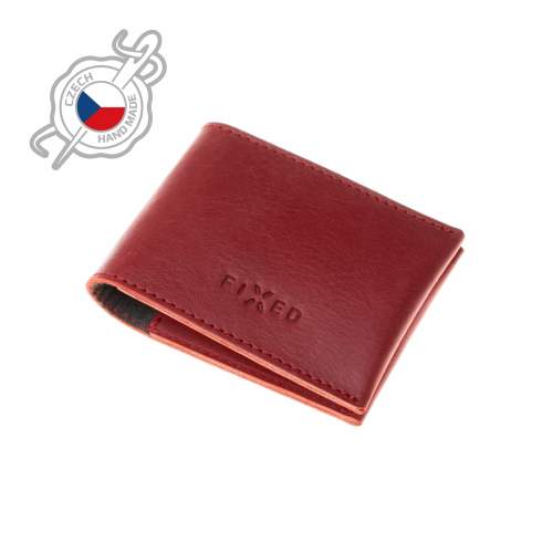 FIXED Wallet Kožená peněženka z pravé hovězí kůže, červená