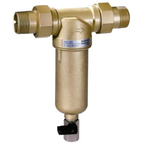 Honeywell FF06-1/2AAM, filtr se zpětným proplachem mini plus, 1/2, 70 °C, PN25, 100 µm - FF06-1/2AAM