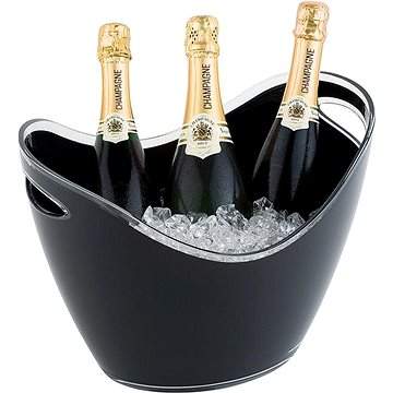 Nádoba na víno, šampaňské z plastu, černý 350x270x255 mm