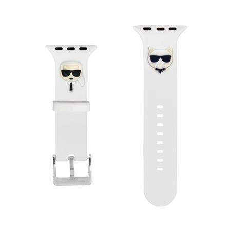 Karl Lagerfeld Karl and Choupette řemínek pro Apple Watch 38/40/41mm bílý
