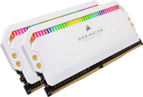 CORSAIR Dominator 16GB, DDR4, DIMM, 3200Mhz, 2x8GB, XMP, RGB, CL16, bílá