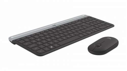 Logitech MK470 Slim Combo kabelloses Tastatur-Maus-Set, grafit