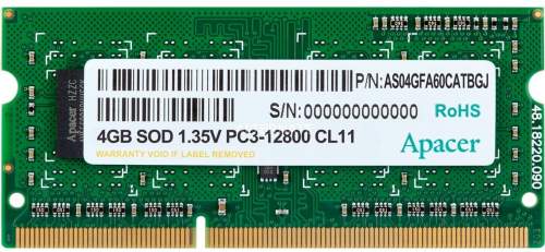 Apacer SO-DIMM 4GB DDR3 1600MHz CL11 (DV.04G2K.KAM)
