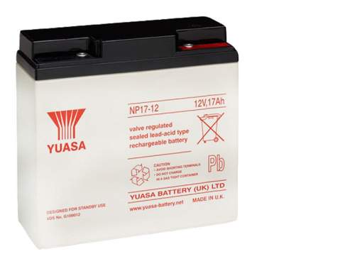 YUASA 12V 17Ah bezúdržbová olověná baterie NP17-12 (NP17-12)