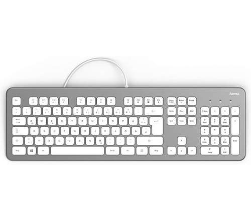 Hama klávesnice KC-700, stříbrná/bílá