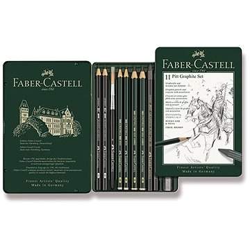 Faber-Castell Pitt Graphite Monochrome v plechové krabičce - sada 11 ks