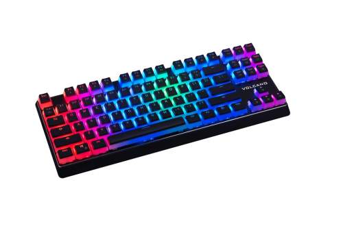 Modecom Volcano Lanparty Pudding RGB Mechanical Keyboard (Outemu Blue)  Black