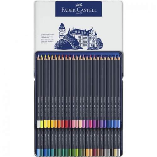Faber-Castell Pastelky  Goldfaber plechová krabička, 24 barev