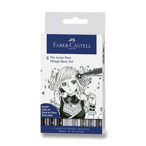 Faber-Castell  Popisovač Pitt Artist Pen Manga, plast., 8ks