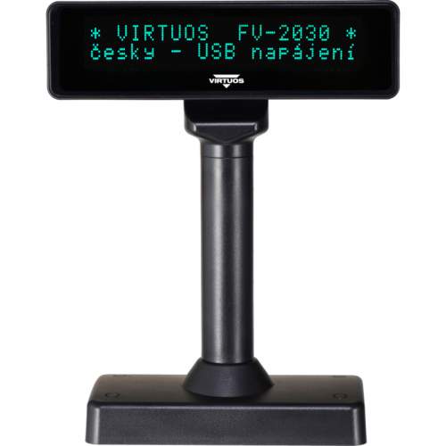 VFD zák.displej FV-2030B 2x20, 9mm,USB, černý