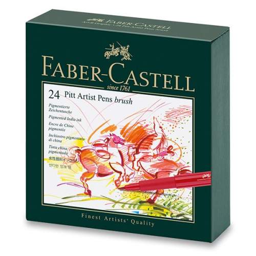 Faber-Castell Popisovač  Pitt Artist Pen Brush studio box, 24 ks