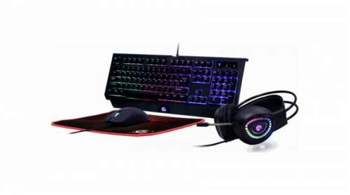 Gembird GGS-UMGL4-01 Gaming Set  Phantom  with 4in1 backlight  keyboard  mouse  pad  headphones