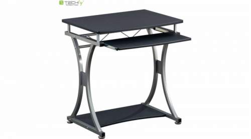 TECHLY 307308 Techly Compact computer desk 700x550 with sliding keyboard tray black graphite