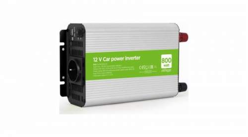 EnerGenie EG-PWC800-01 power adapter/inverter Auto 800W Aluminium Black