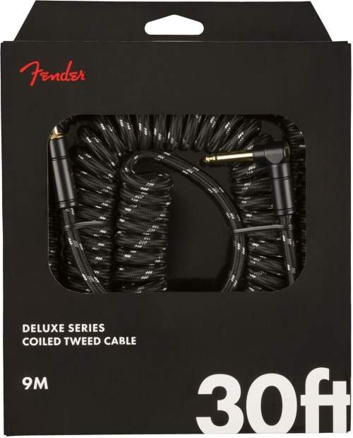 Fender Deluxe Coil Cable 30" Black Tweed