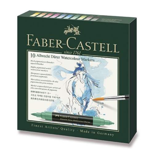 Faber-Castell, Albrecht Durer Watercolour Markers, akvarelové fixy, 10 ks,