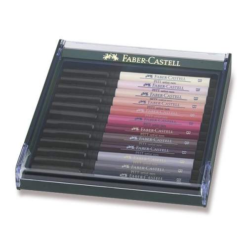 Faber-Castell Popisovače Pitt Artist Pen Brush 12 ks, tělové barvy