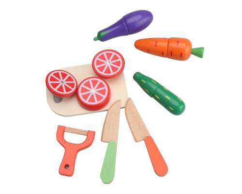 Mac Toys Zelenina dřevěná krájecí 8 ks