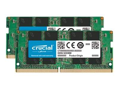 Crucial 64GB Kit DDR4 3200 MT/s 32GBx2 SODIMM 260pin CL22