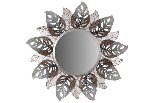 Autronic Kovová nástěnná dekorace se zrcadlem