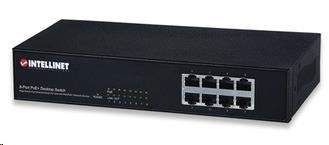 Intellinet 8-Port 10/100 PoE+ Switch, 66W PoE budget 560764