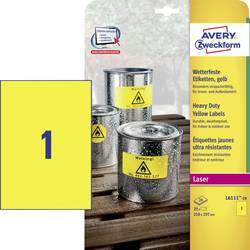 Avery Zweckform - žluté PET etikety - 210×297 mm, 20 etiket