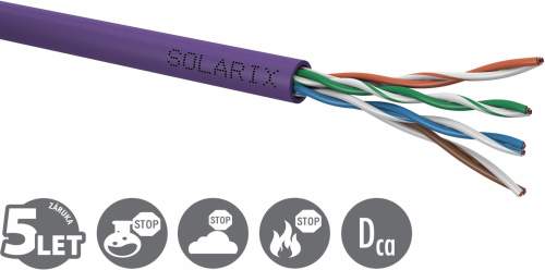 Solarix Instalační kabel CAT5E UTP LSOH Dca 100m/box - SXKD-5E-UTP-LSOH