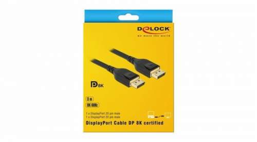 DELOCK 85661 Delock DisplayPort cable 8K 60 Hz 3 m DP 8K certified