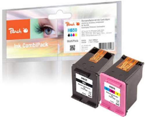 PEACH kompatibilní cartridge HP No 650 MultiPack, black, color, 12 ml, 7.1 ml