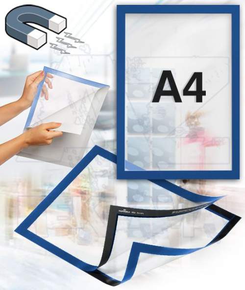Durable Duraframe A4 - informační panel - A4, 2 ks, modrý