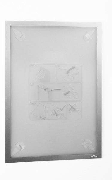 Durable Duraframe Wallpaper - informační panel - A3, stříbrný