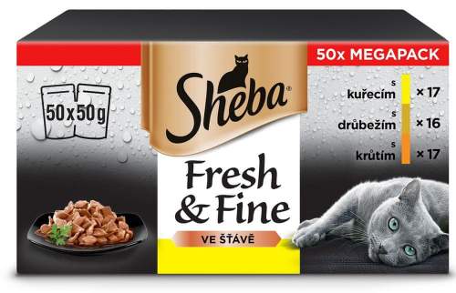 Sheba kapsa Fresh&Fine drůbeží výběr 50x50g