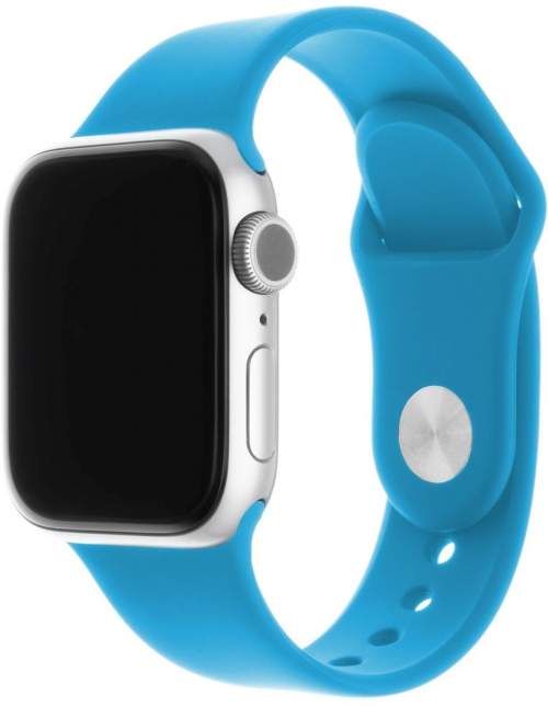 Fixed Silicone Strap pro Apple Watch 42/44/45mm - Set silikonových řemínků - sytě modrý 2 ks