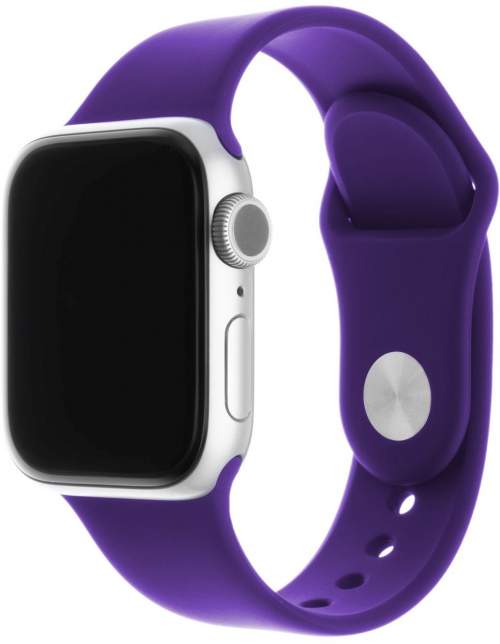 Řemínek FIXED Silicone Strap SET pro Apple Watch 38/40/41 mm tmavě fialový