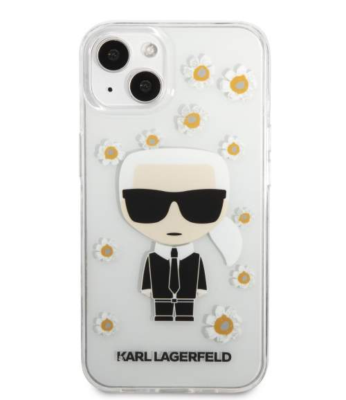 Karl Lagerfeld Ikonik Flower Kryt pro iPhone 13 mini Transparent
