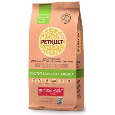 PETKULT dog MEDIUM ADULT lamb/rice - 12kg