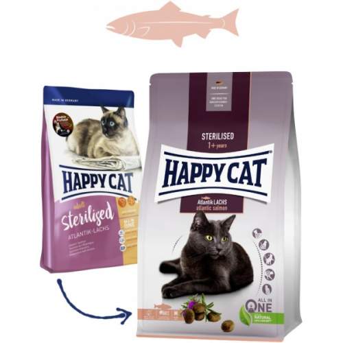 HAPPY CAT Sterilised Atlantik-Lachs / Losos 10kg