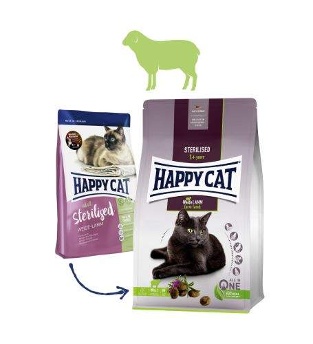 Happy Cat Adult Sterilised Weide-Lamm, 10 kg