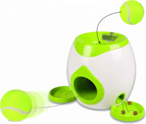 Flamingo Interaktivní hračka na pamlsky s tenisovým míčkem pro psy