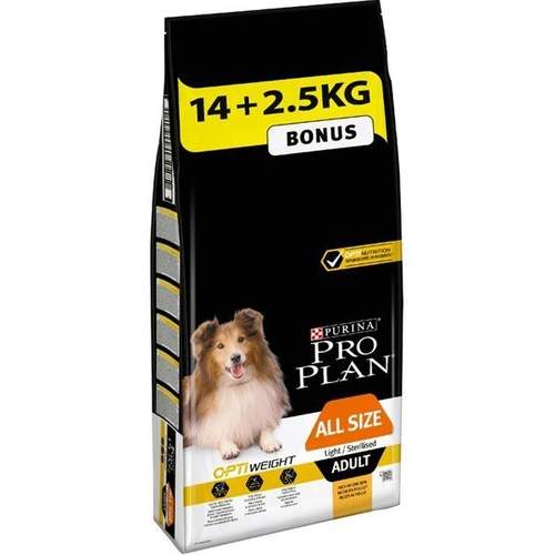 Purina Pro Plan all sizes Adult OPTIWEIGHT kuře 14 kg + 2,5 kg