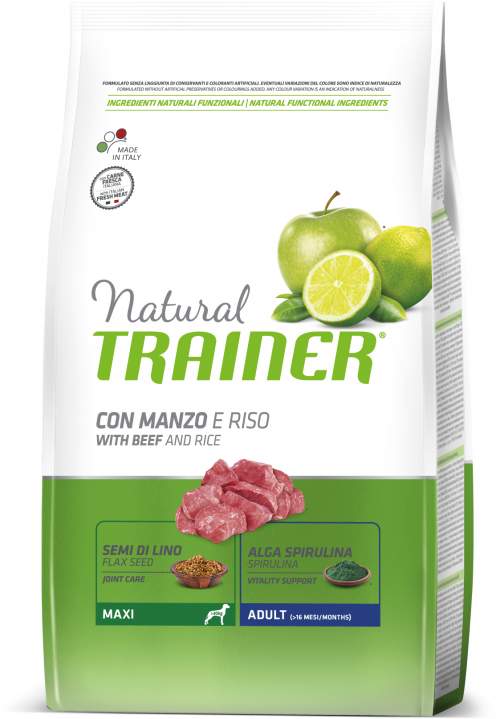 TRAINER Natural Maxi Ad. Hovězí a rýže 12kg