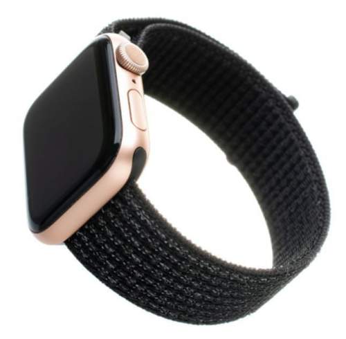 Nylonový řemínek FIXED Nylon Strap pro Apple Watch 40mm/ Watch 38mm, reflexně černá